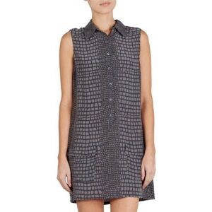 Equipment Gray Sleeveless Dress